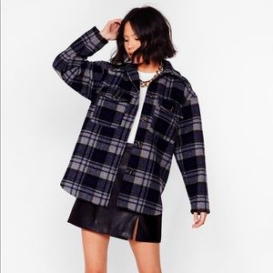 NastyGal Plaid Shacket (Shirt Jacket)